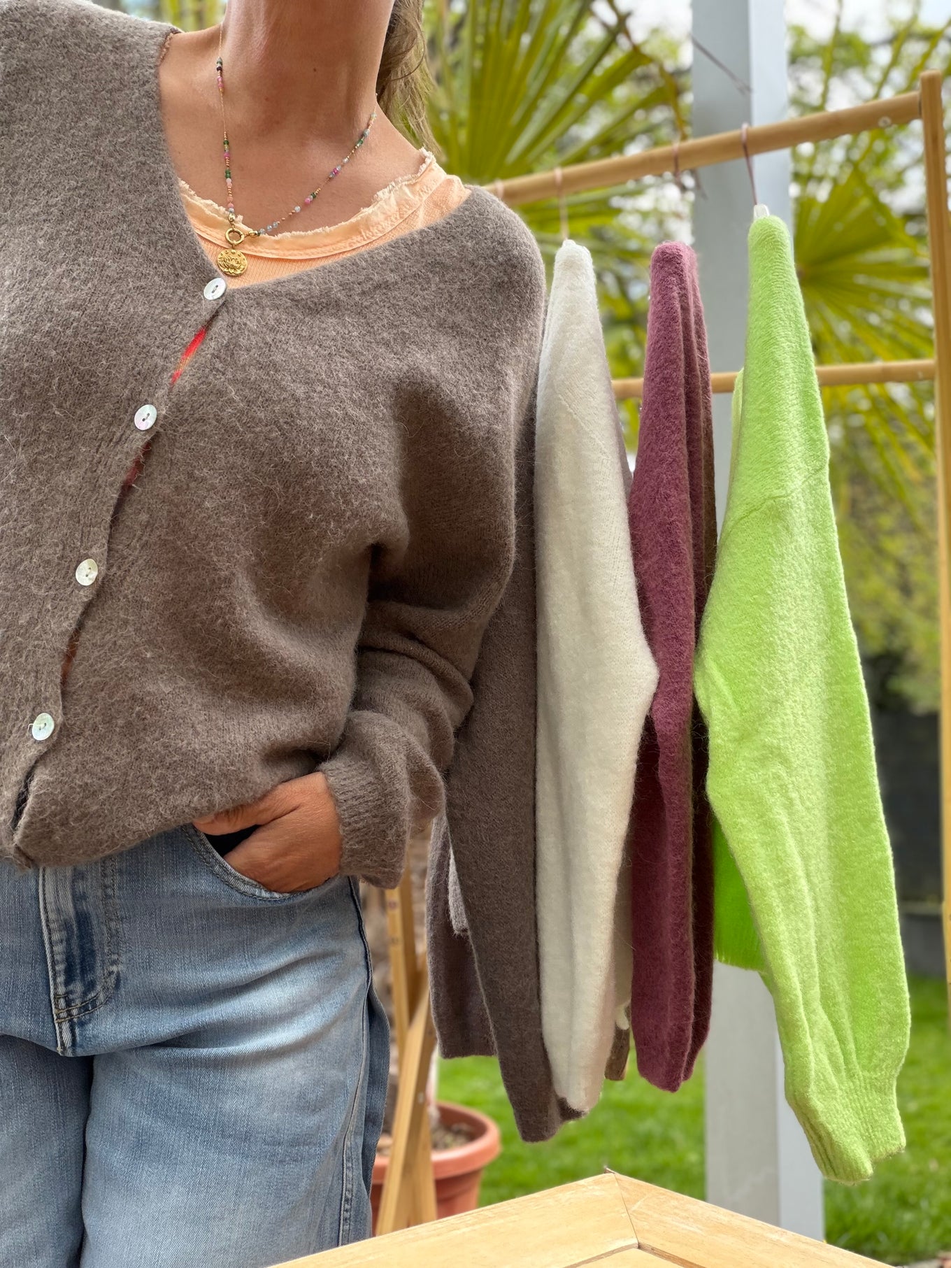 Strickjacke Cardigan Alpaca, viele Farben