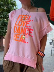 Oversize T Shirt FEEL LOVE DANCE HEAL