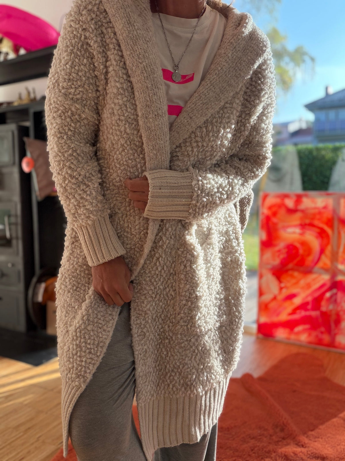 Strickjacke Schäfchenjacke Cardigan, 5 Farben