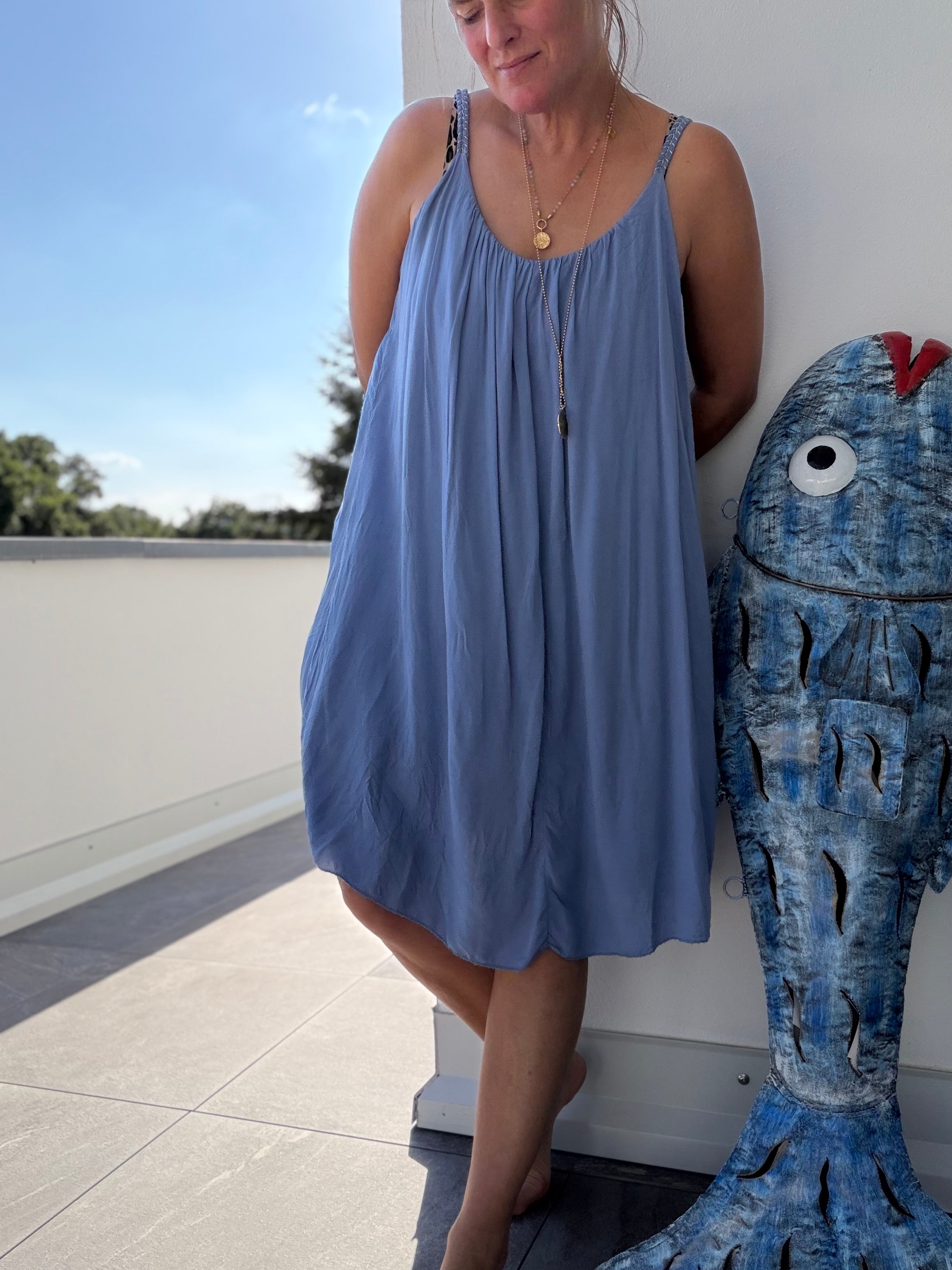 Kleid uni happy Hängerchen, 4 Farben