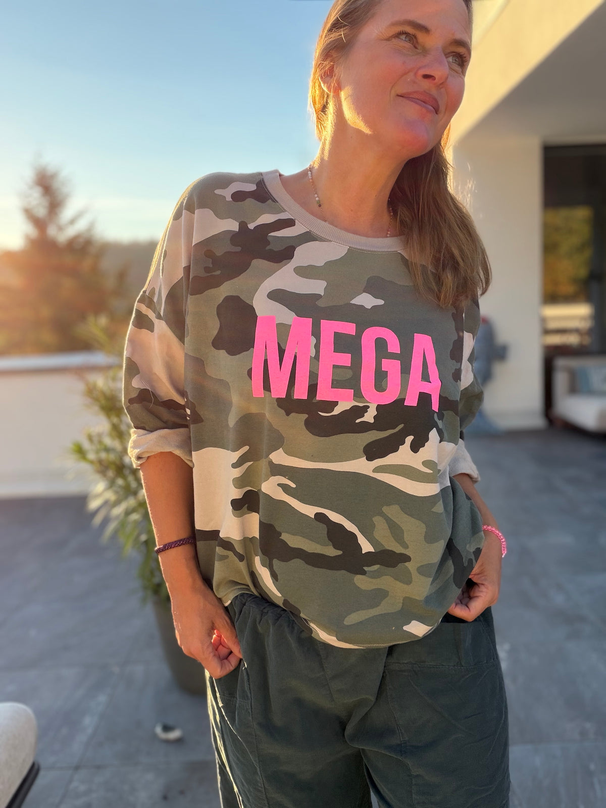 Lieblingsshirt Streifen Camouflage  Mega