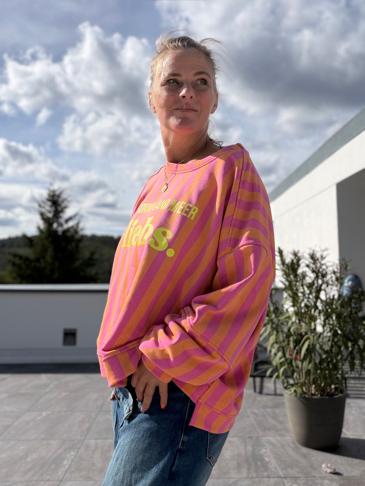 Streifen Shirt Sweatshirt Sonne Sand Meer Liebs