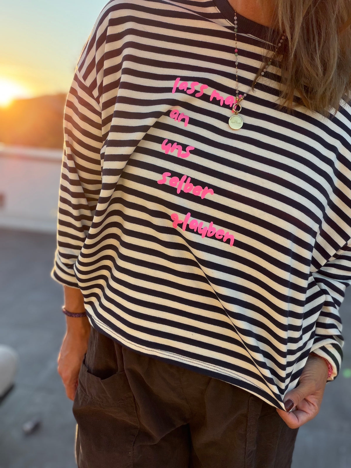 Lieblingsshirt Streifen lass mal an uns selber glauben
