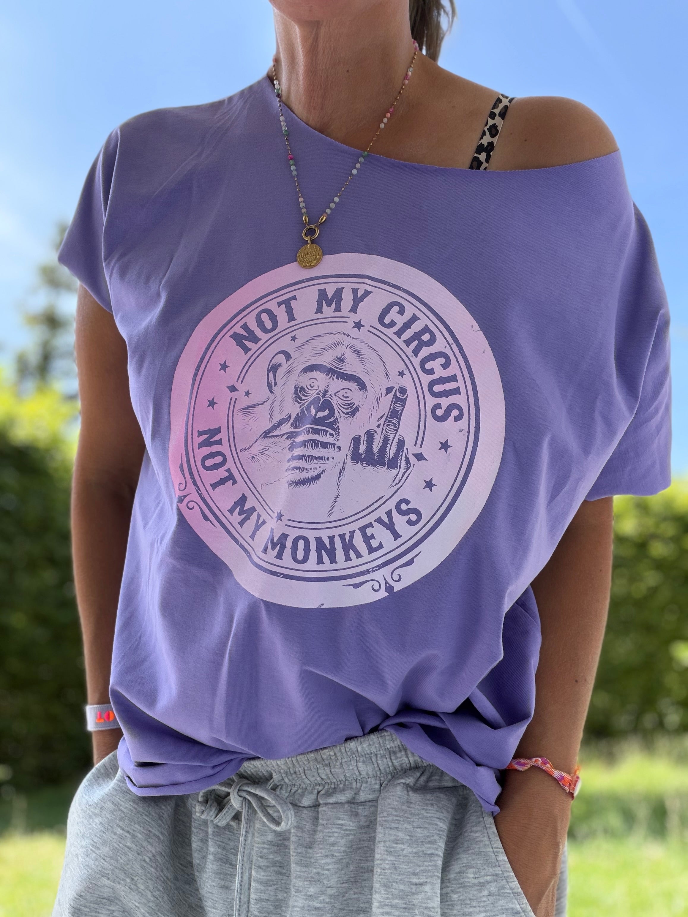 T-Shirt not my Circus not my Monkeys, orange oder flieder
