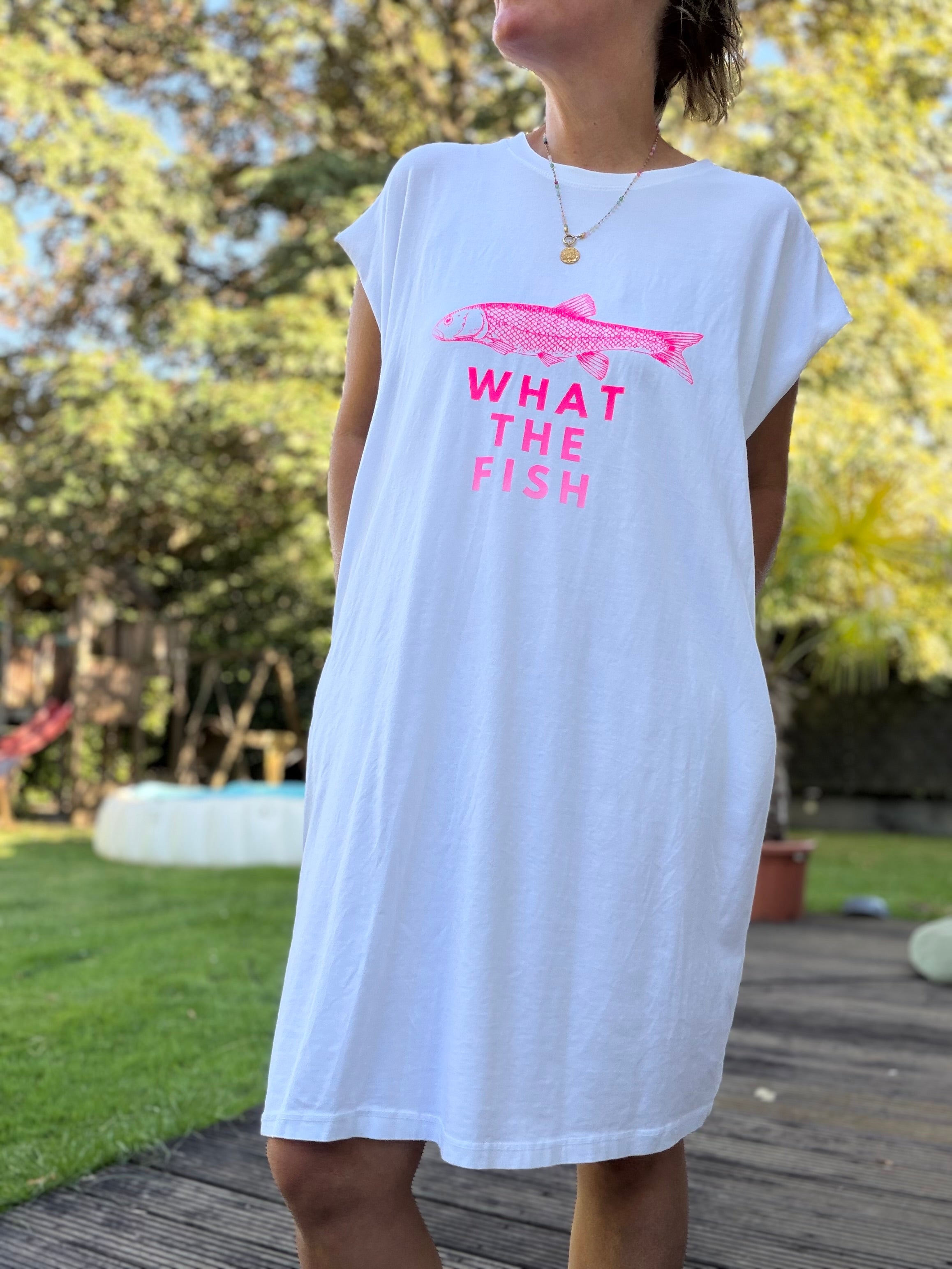 T-Shirt Kleid what the fish