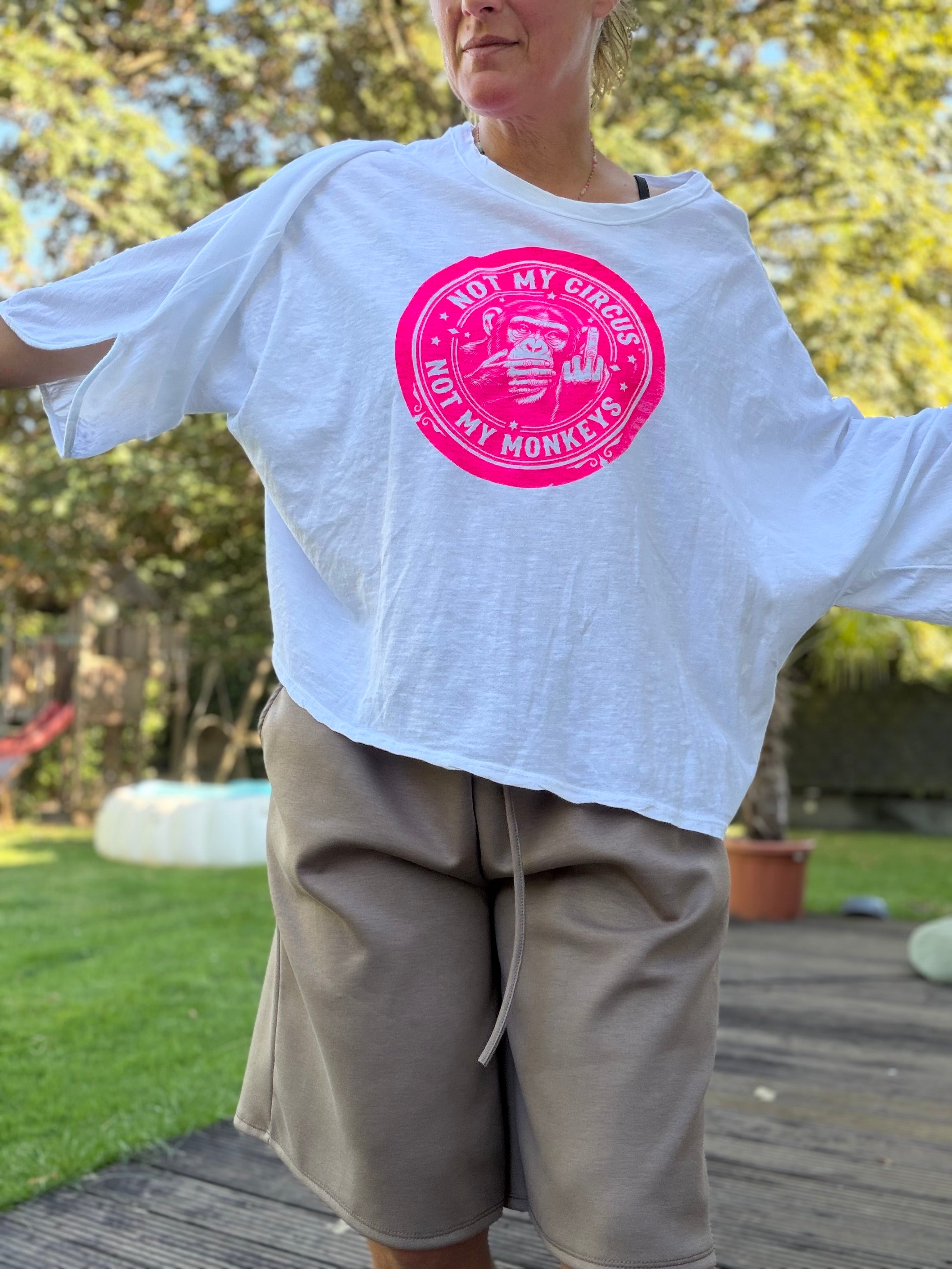 Oversize Shirt Not my Monkeys Not my Circus