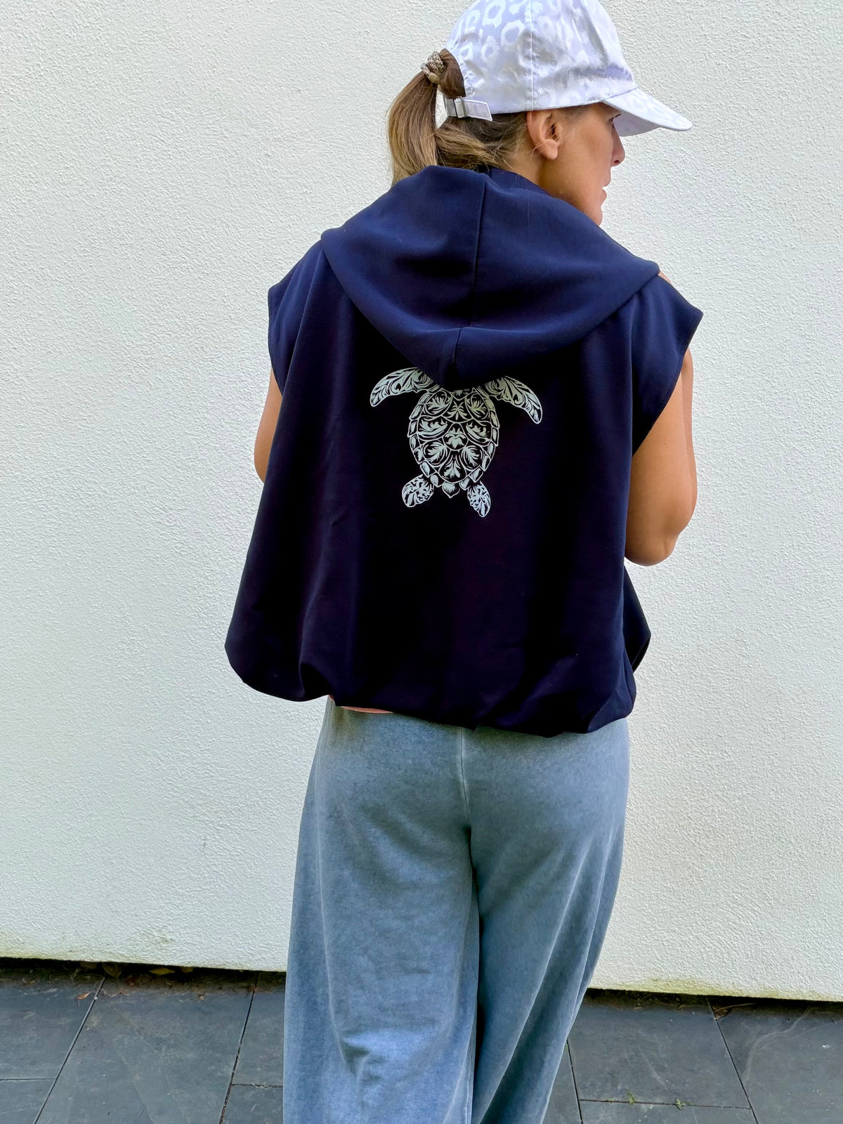 Sweatweste Hoodieweste Meeresschildkröte