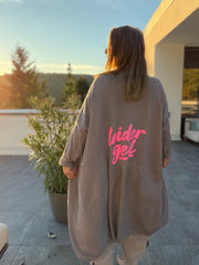 Strick Cardigan long leider geil