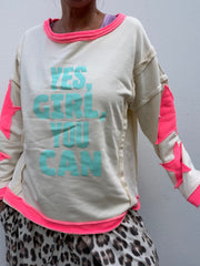Lieblings STERNE Sweatshirt Yes girl you can
