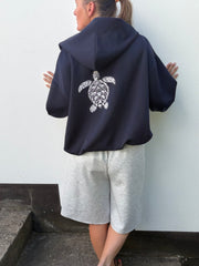 Sweatjacke Hoodiejacke Meeresschildkröte