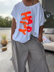 BIGSIZE T-Shirt Happy