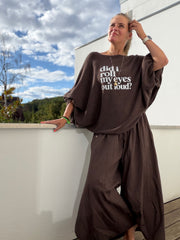 Oversize Strickpullover Strickshirt did I roll my eyes out loud?
