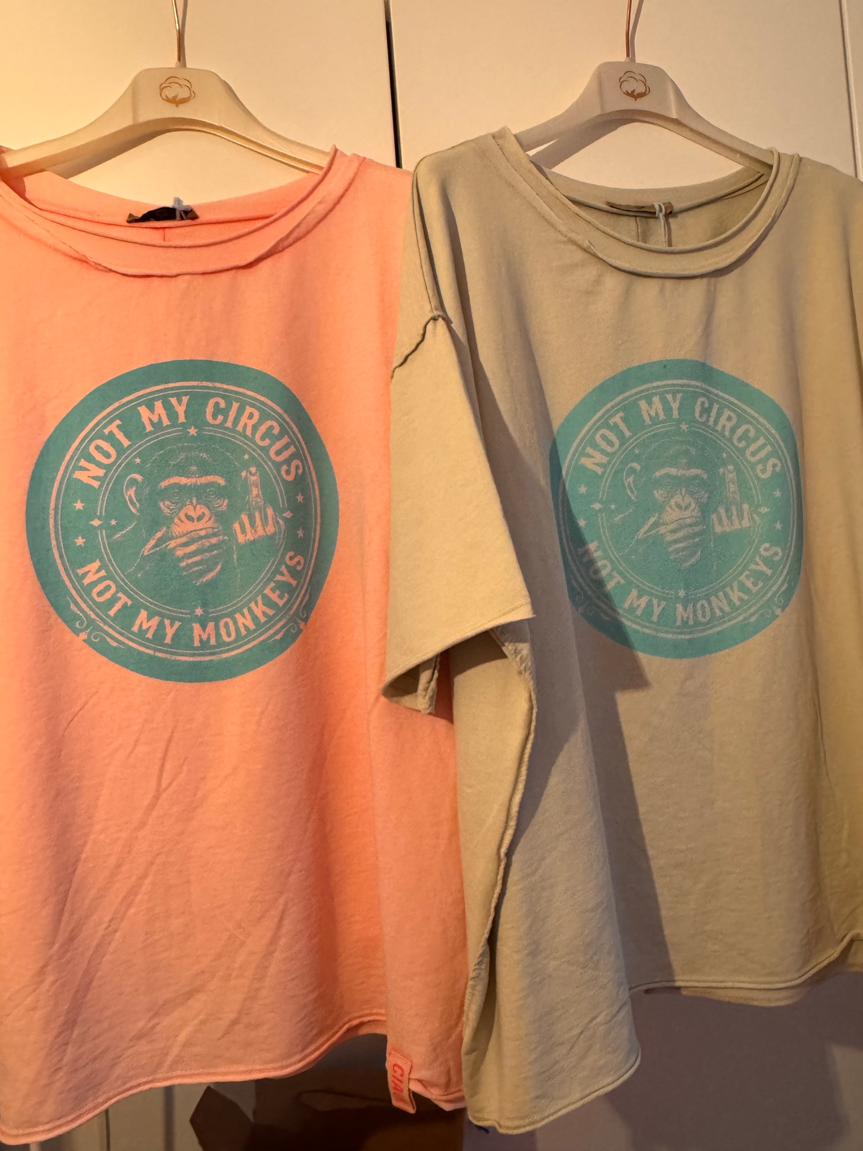Oversize T-Shirt not my Circus Not my Monkeys, viele Farben
