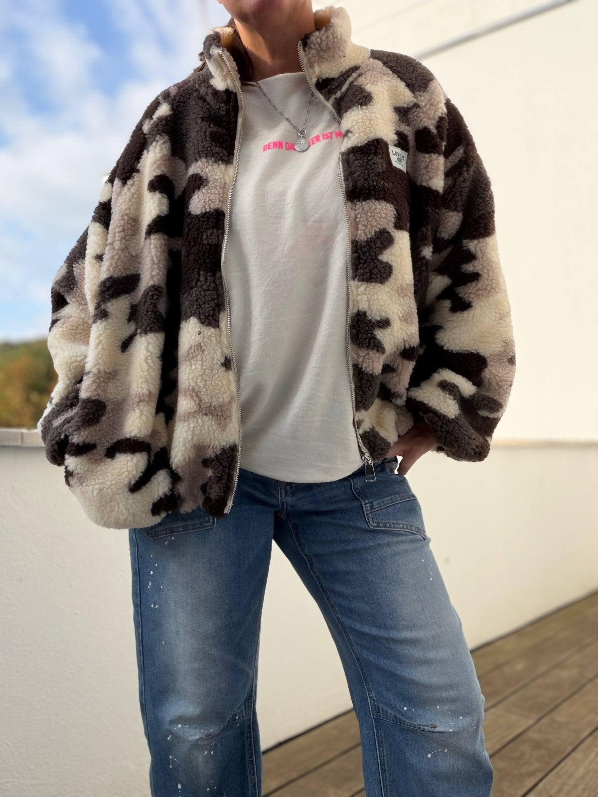 Lieblings Teddy Jacke Camouflage