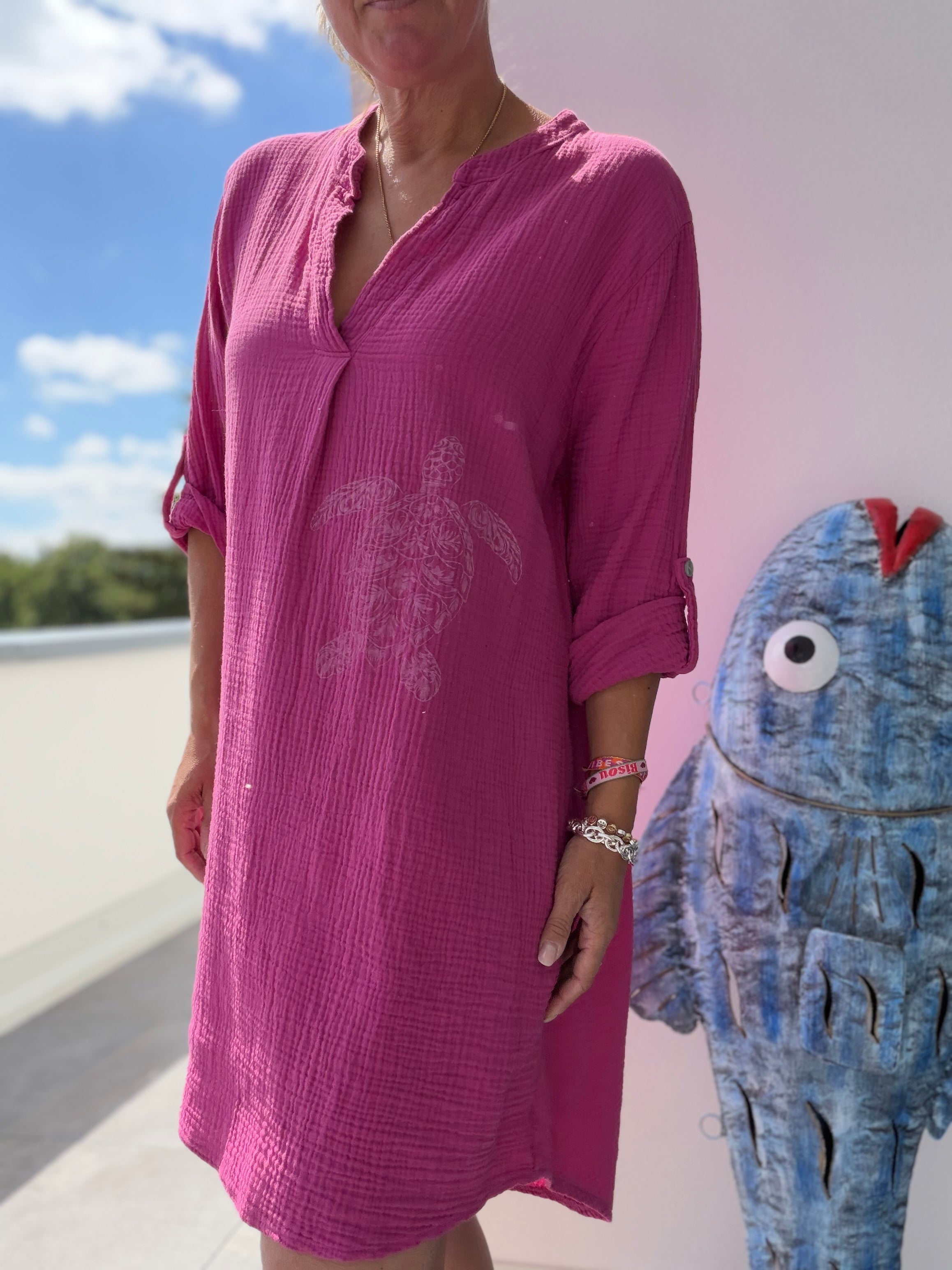 Musselin Tunika Meeresschildkröte