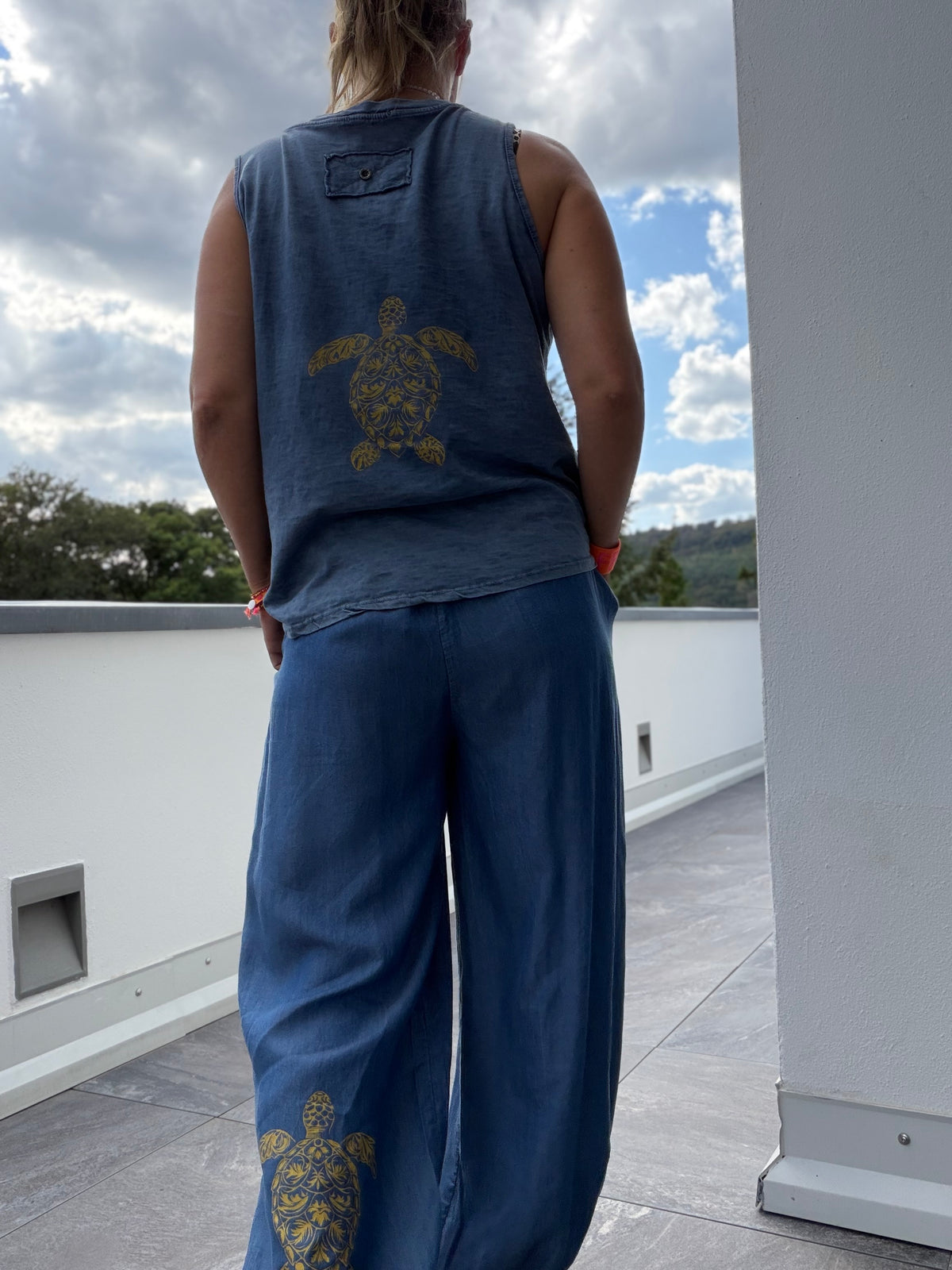 Jeans Hosenrock Meeresschildkröte