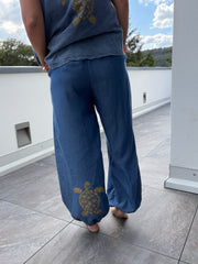 Jeans Hosenrock Meeresschildkröte