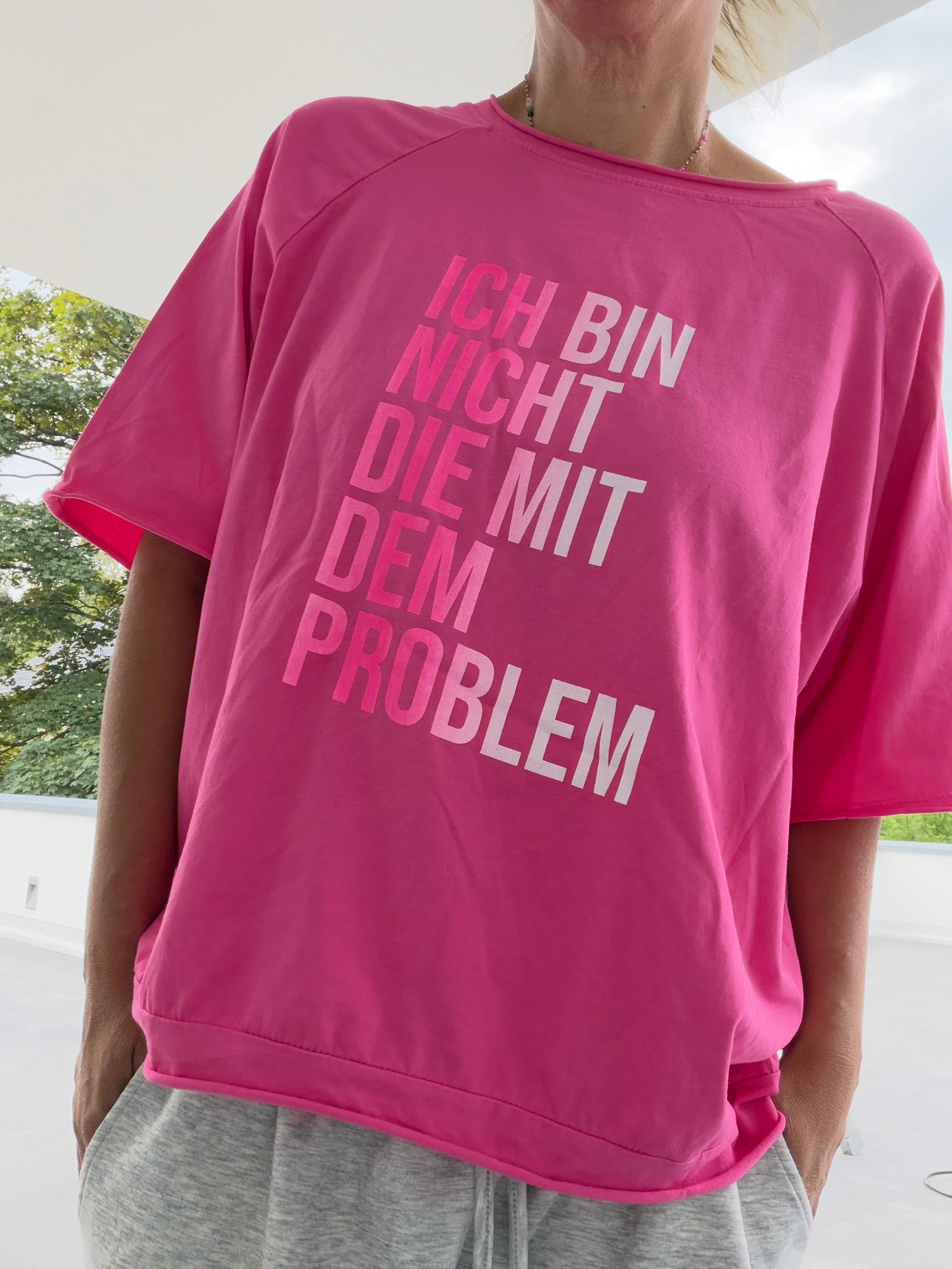 Oversize T-Shirt Ich bin nicht die mit dem Problem