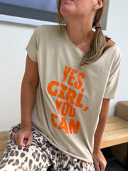 T-Shirt Yes Girl you can