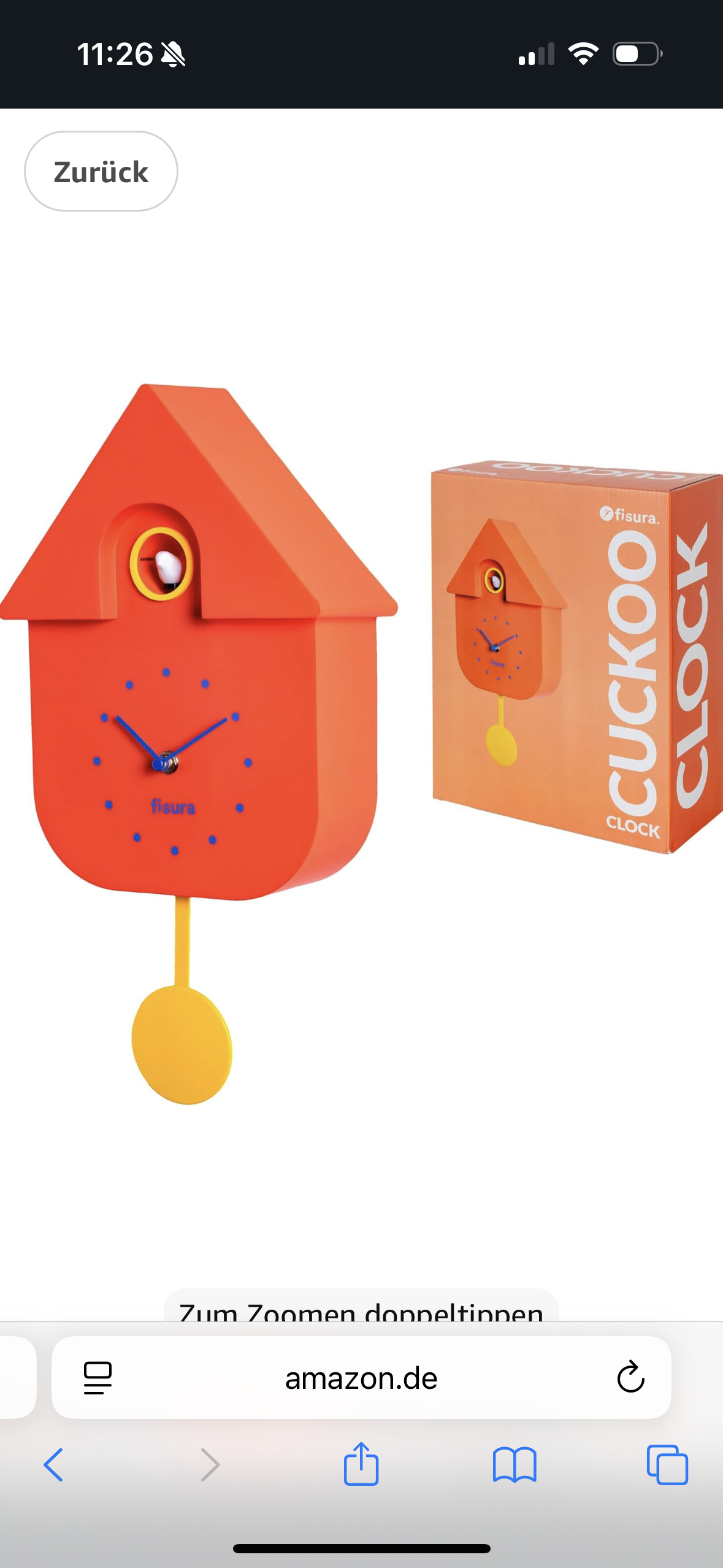 Inas Kuckucksuhr orange