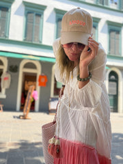 Tolles Langarm Kleid Oversize mit Farbverlauf Apricot oder schwarz
