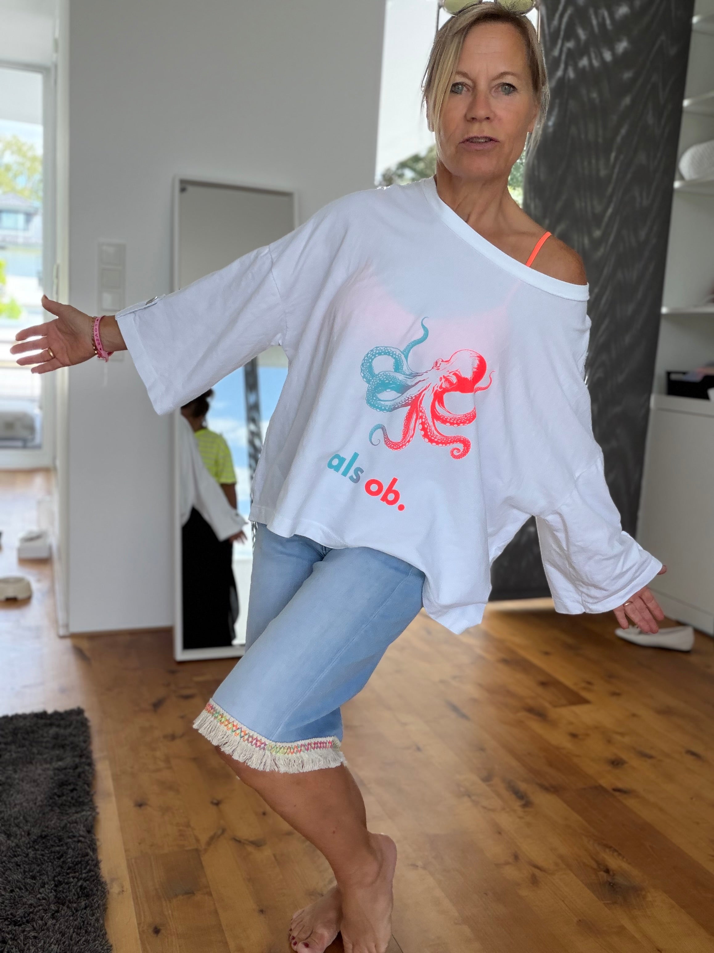Jeans Bermuda Fransen Ibiza