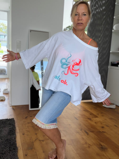 Jeans Bermuda Fransen Ibiza