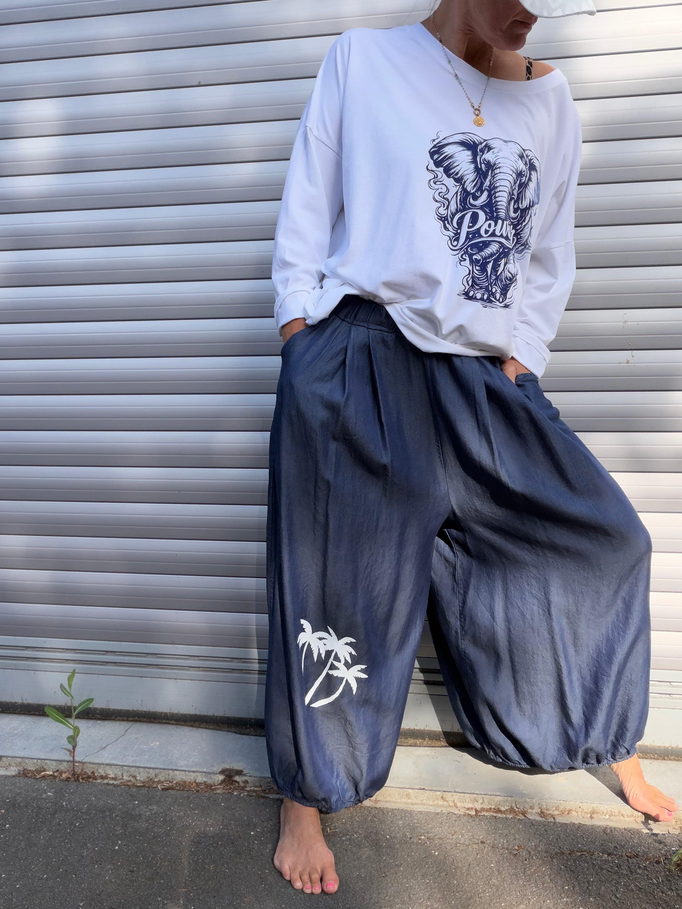 Jeans Hosenrock Palme