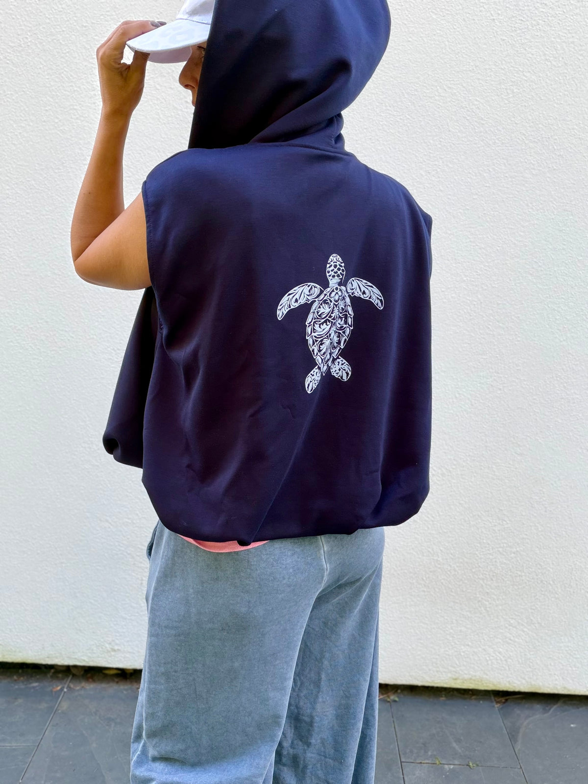 Sweatweste Hoodieweste Meeresschildkröte