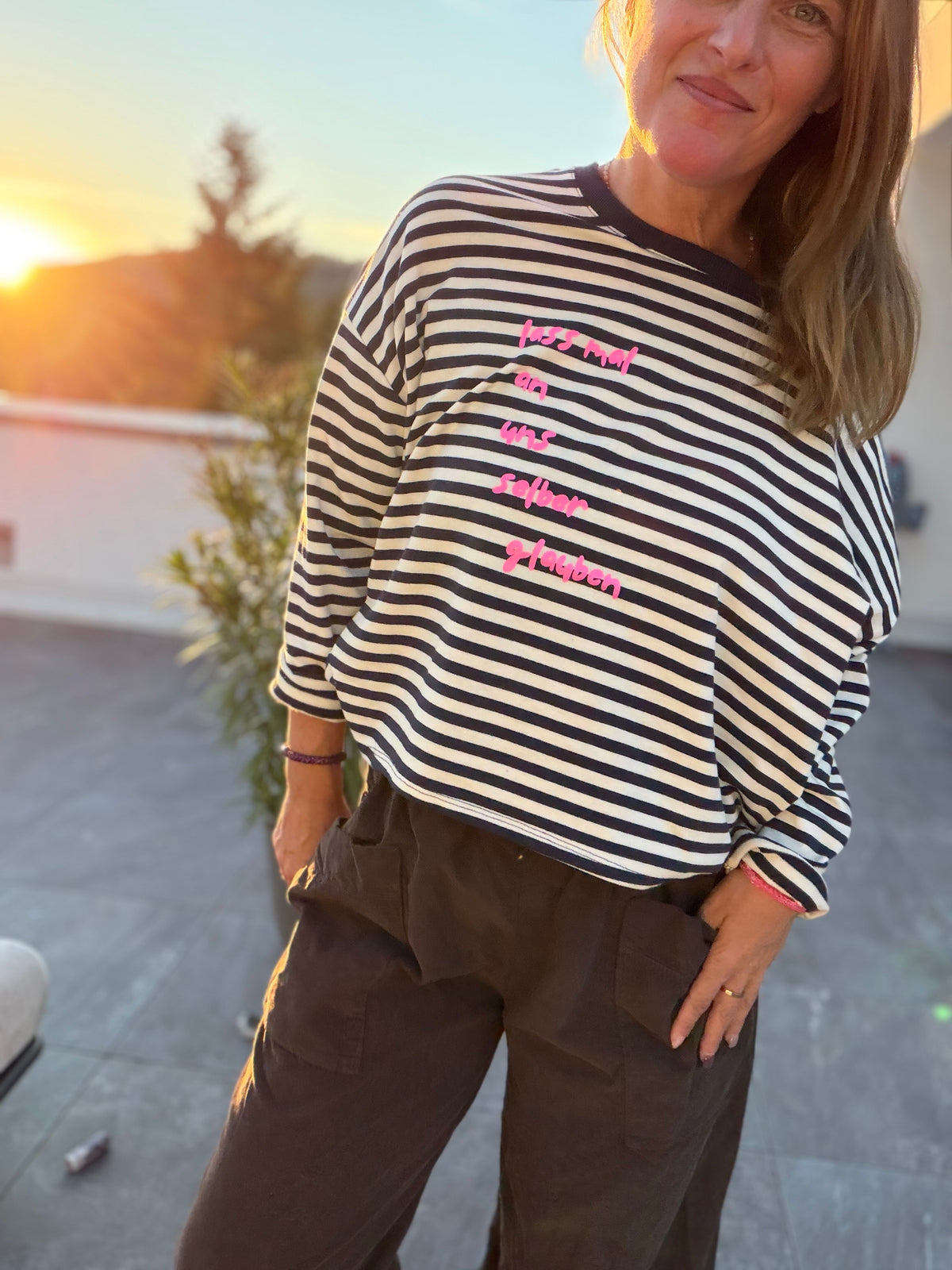 Lieblingsshirt Streifen lass mal an uns selber glauben