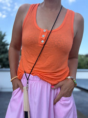 Top Leinen, orange oder weiß