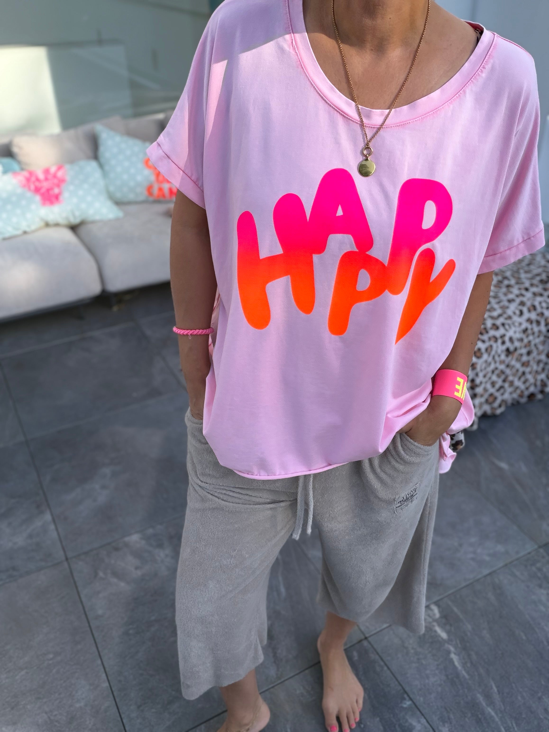 BIGSIZE T-Shirt Happy, 2 Farben