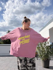Bigsize Sweatshirt unperfekt ist perfekt, 2 Farben