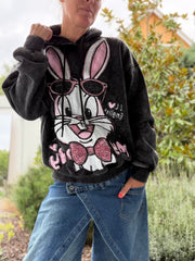 Hoodie gute Laune Häschen Hasenhoodie
