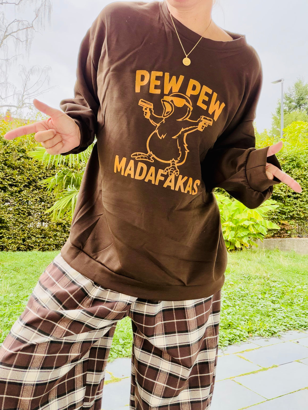 Oversize Sweatshirt pew pew madafakas