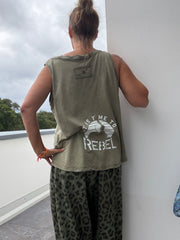 Oversize TOP it is time to rebel Rückenprint