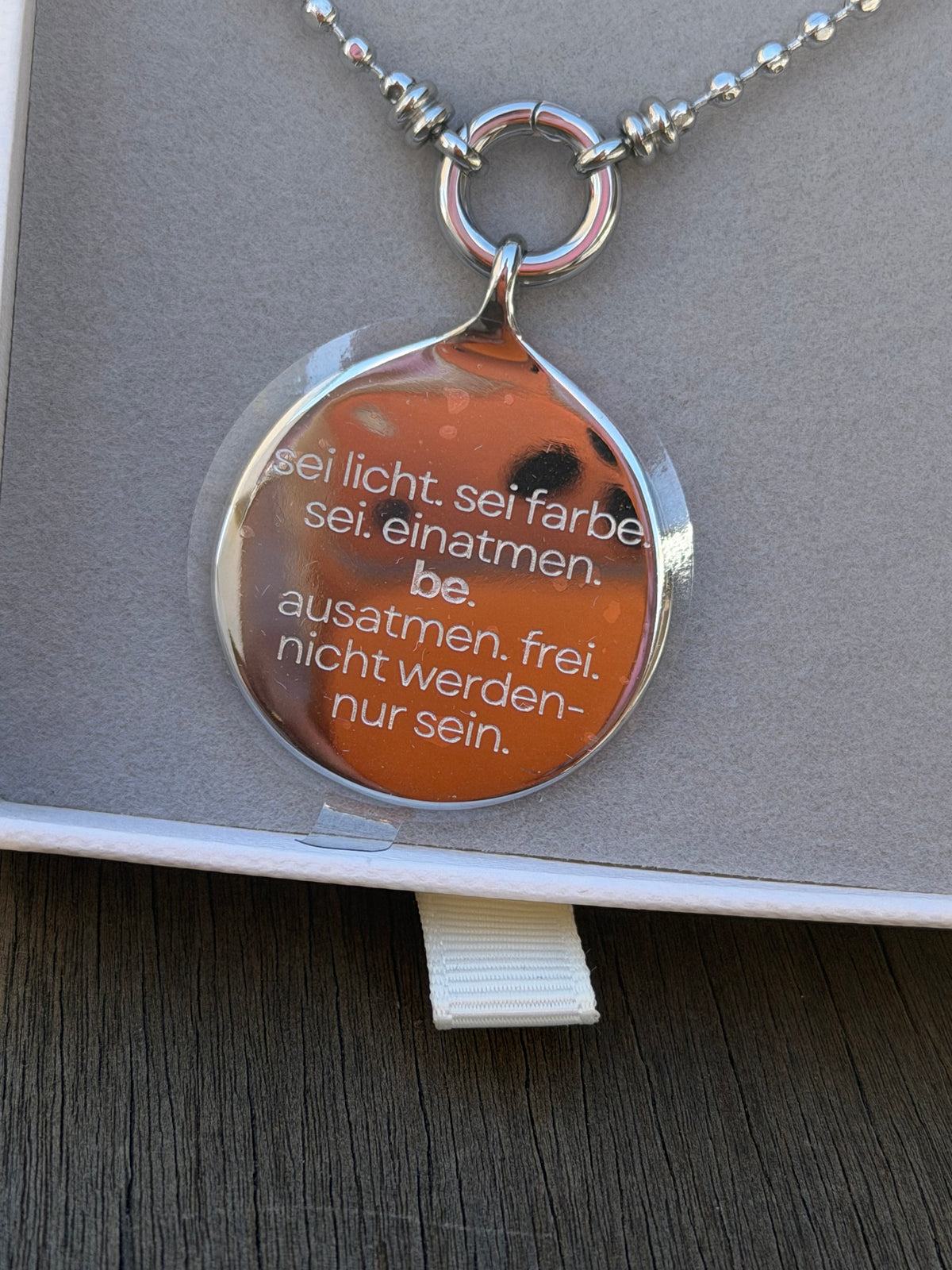Kette „be“ silber