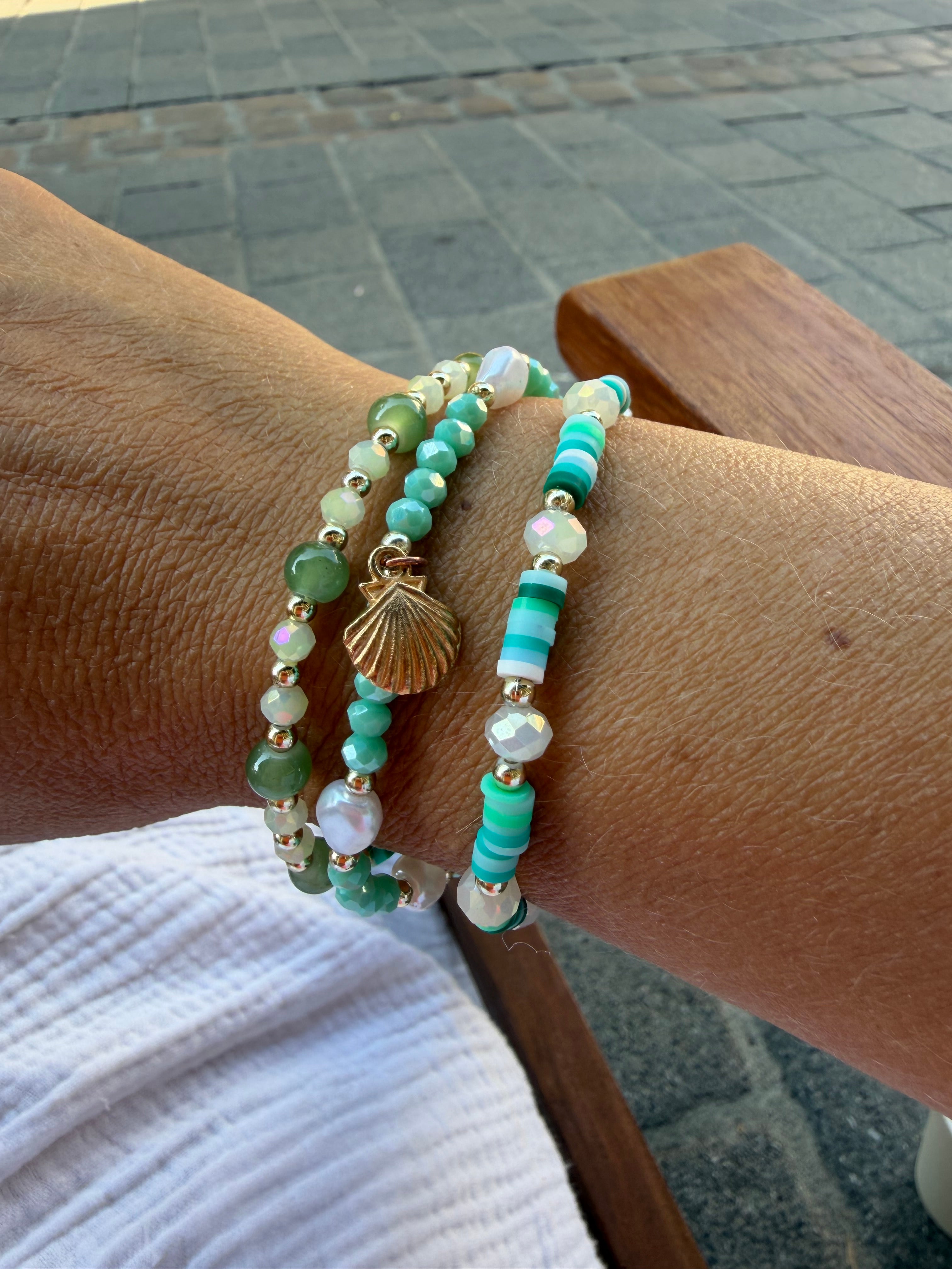 3er Set Armband Muschel