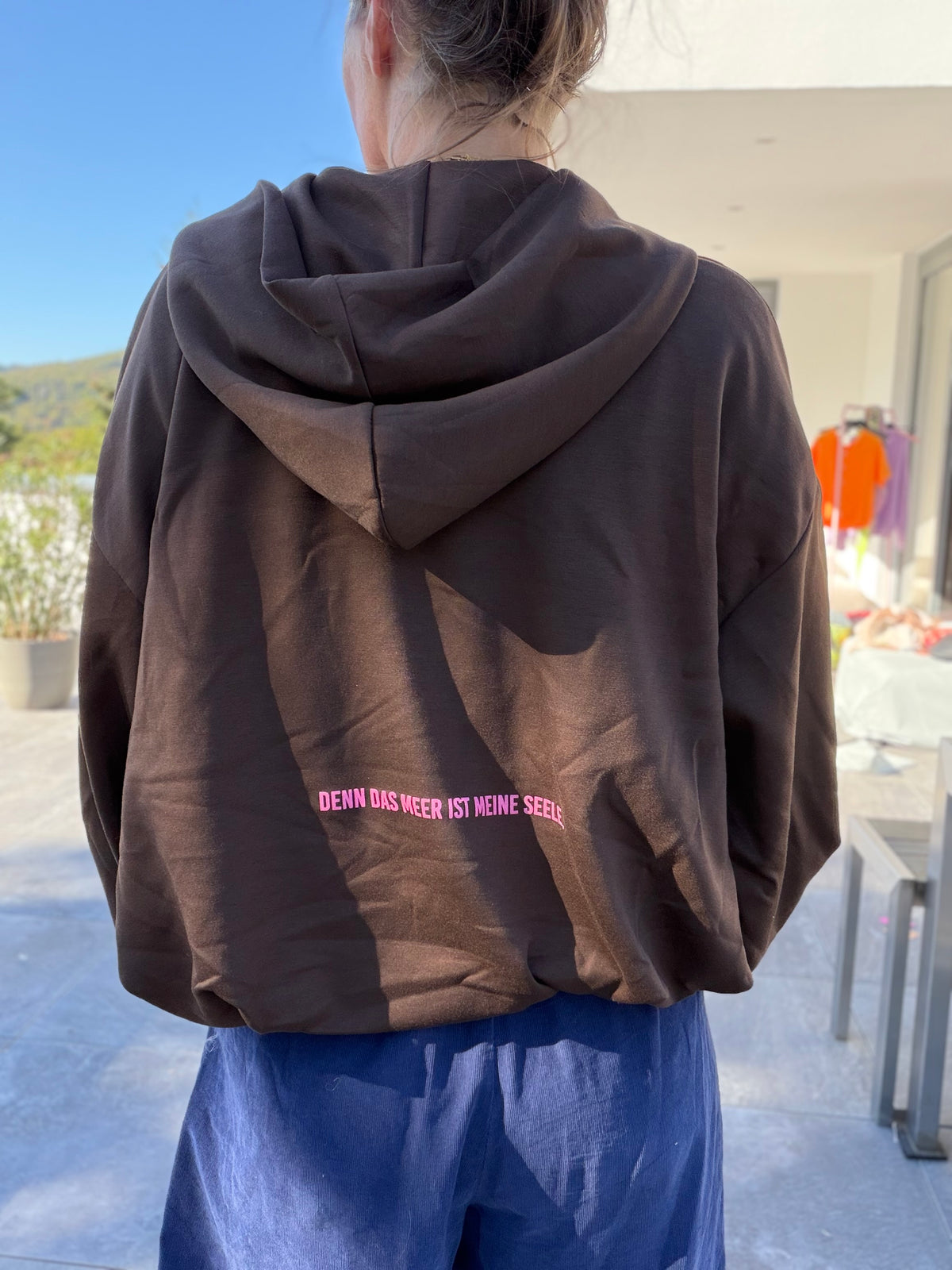 Sweatjacke Hoodiejacke denn das Meer ist meine Seele