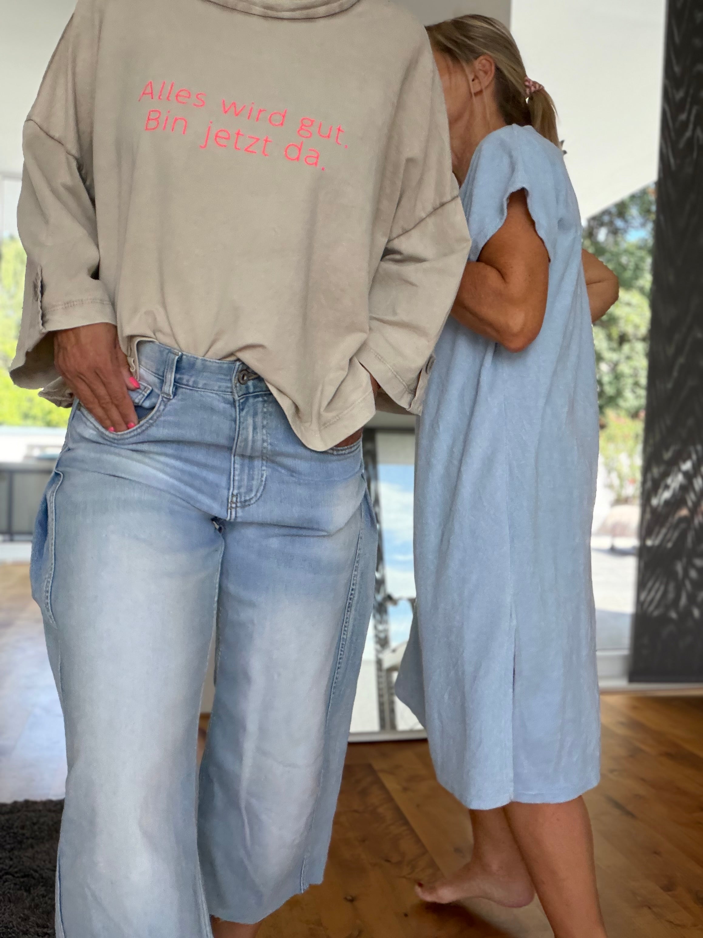 Oversize Shirt Alles wird gut. Bin jetzt da
