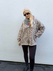 Leo Jacket kuschelige Leo Strickjacke