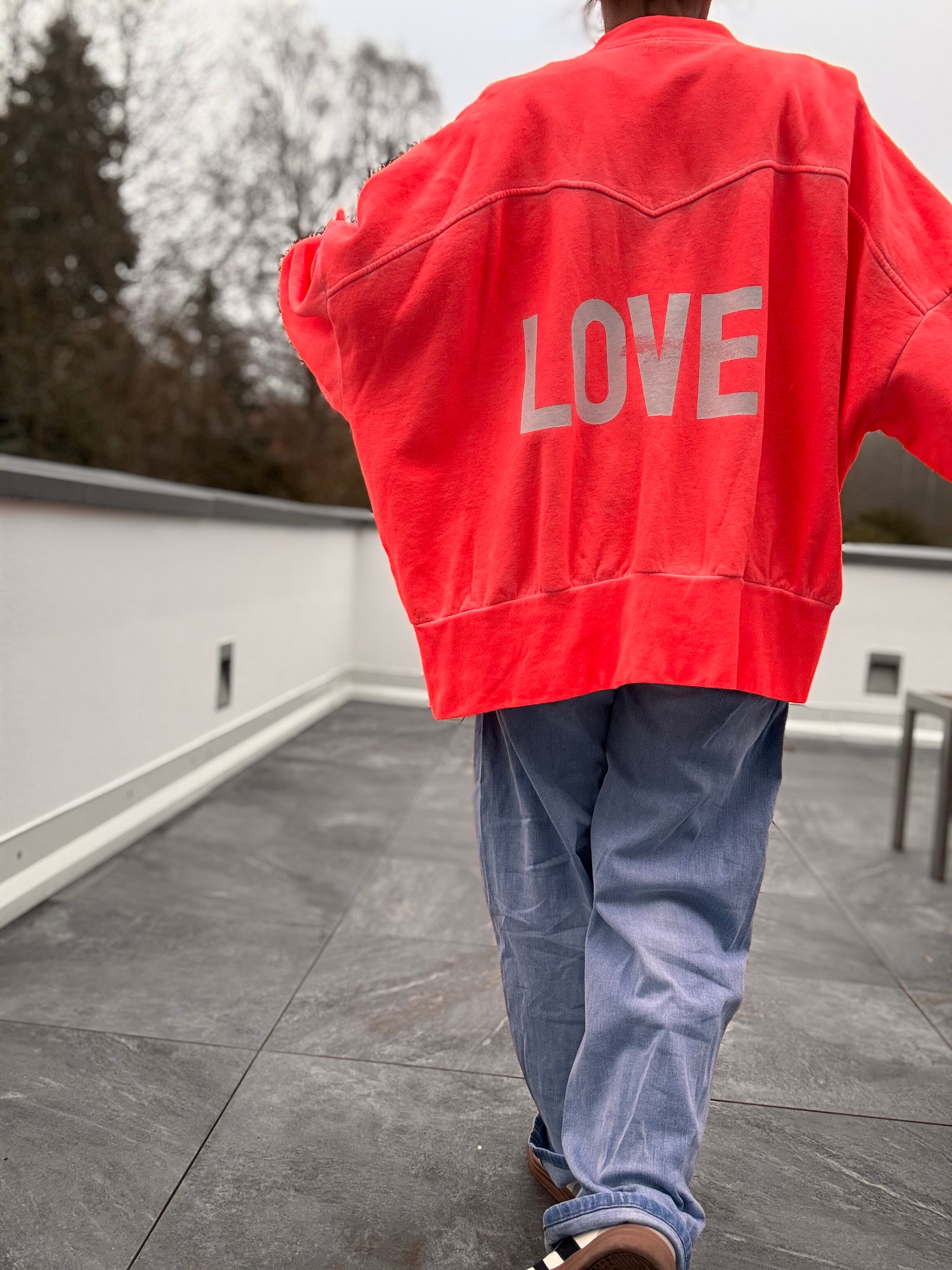 NEON Oversize Sweatjacke LOVE
