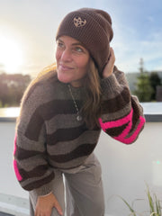 Strickpullover Streifen Namaste