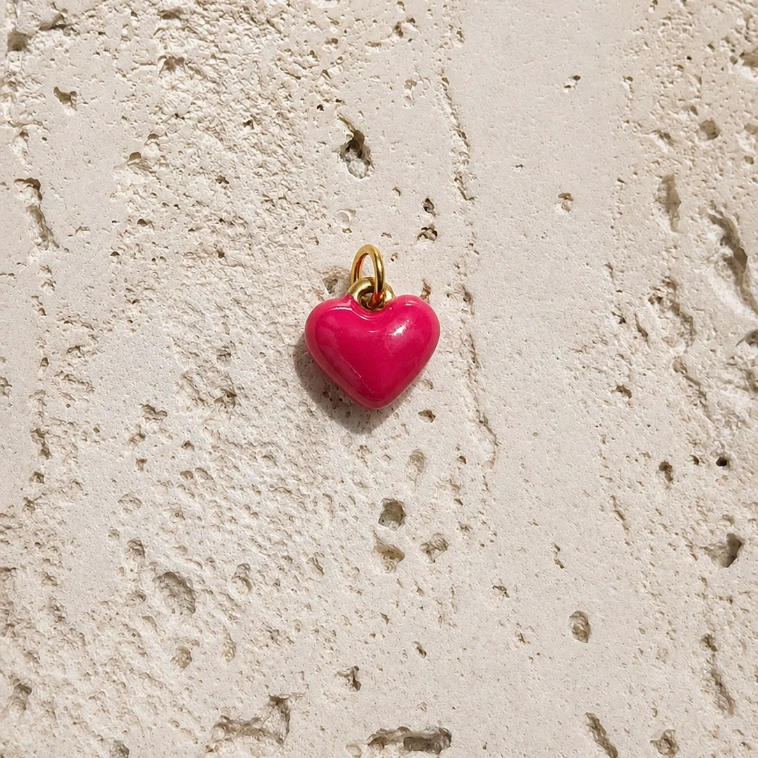 Charm Herz für Kette mit Karabiner