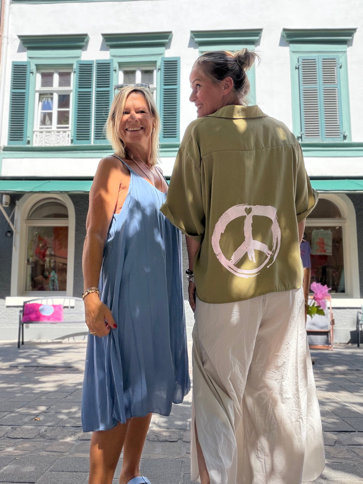 Feeling good Blusentop PEACE 3 Farben