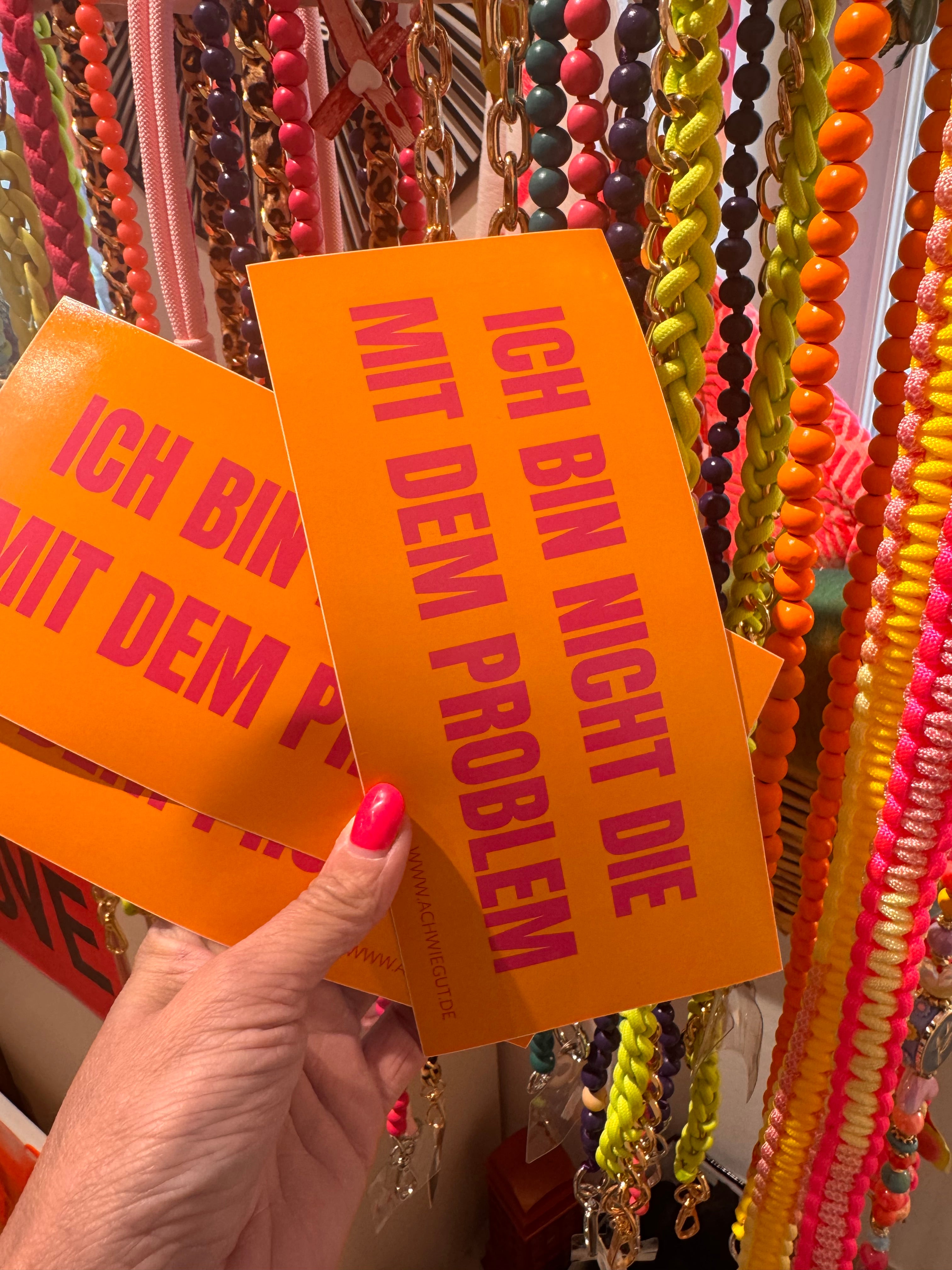 5x Autoaufkleber ICH BIN NICHT DIE MIT DEM PROBLEM