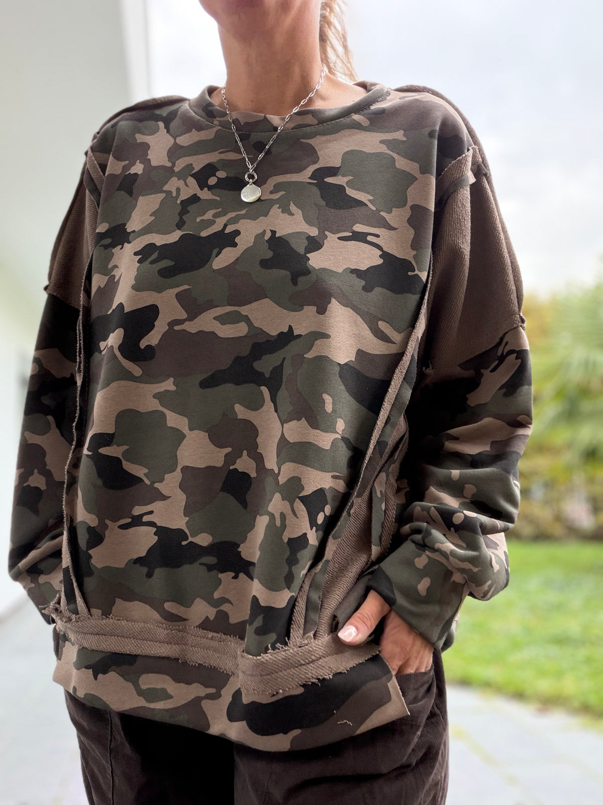 Lieblings Oversize Sweatshirt Camouflage Did I roll my eyes out loud