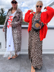 Neon Strick Cardigan orange Strickjacke