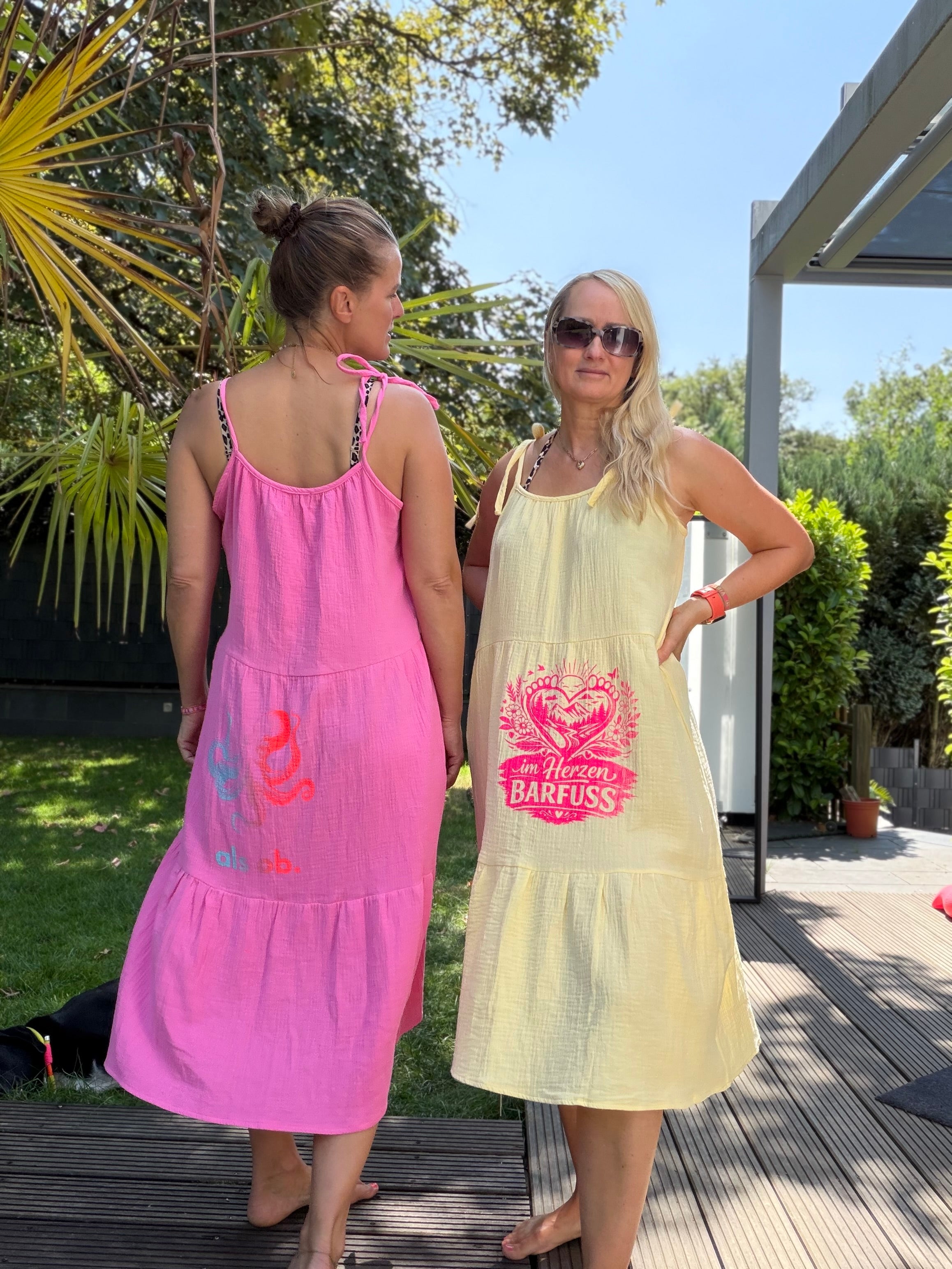 Spaghetti Kleid Musselinkleid Oktopus als ob