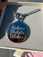 Kette Hakuna Matata Bitches silber